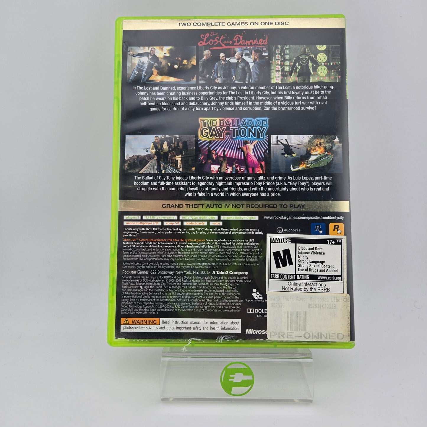 Grand Theft Auto: Episodes from Liberty City (Microsoft Xbox 360, 2009)
