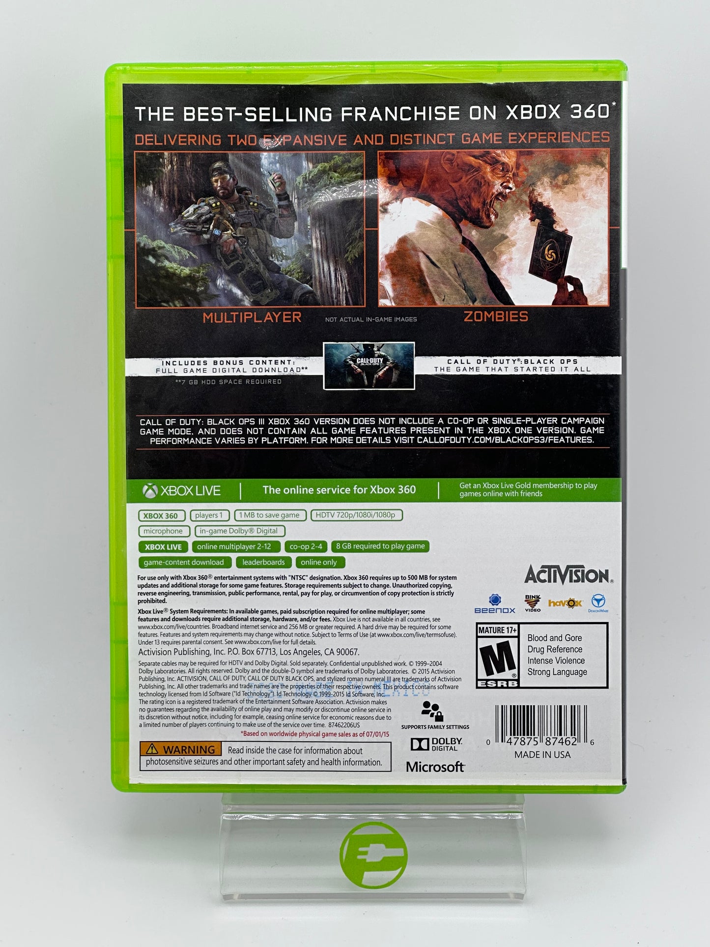 Call of Duty Black Ops III (Microsoft Xbox 360, 2015)