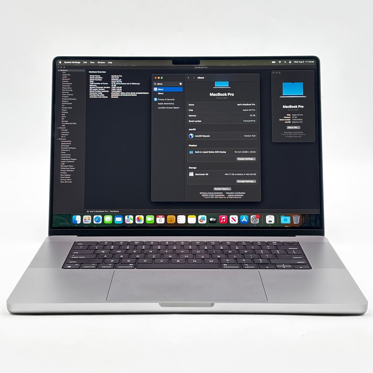 2023 Apple MacBook Pro 16" M2 Pro 19C GPU 3.5GHz 16GB RAM 512GB SSD MNW83LL/A