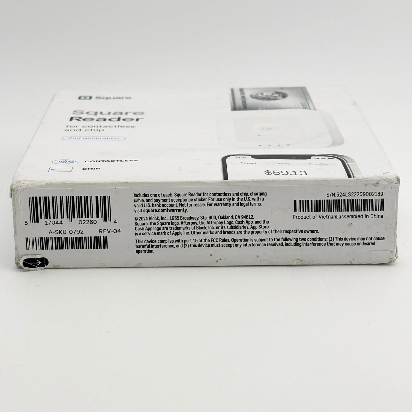 Square Reader for Contactless and Chip (2nd Generation) A-SKU-0792