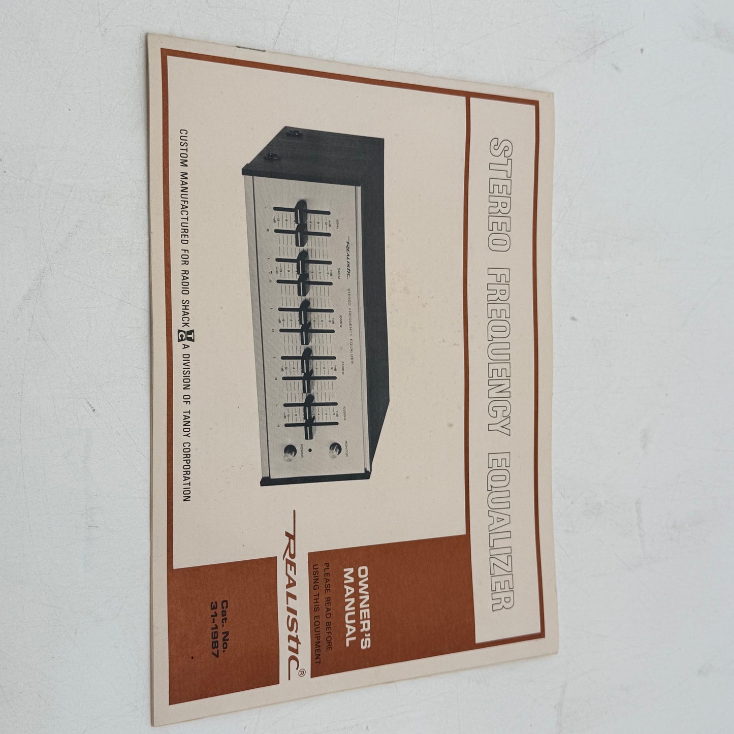 Realistic 31-1987 NA NA 2 Channel Equalizer 31-1887 Vintage