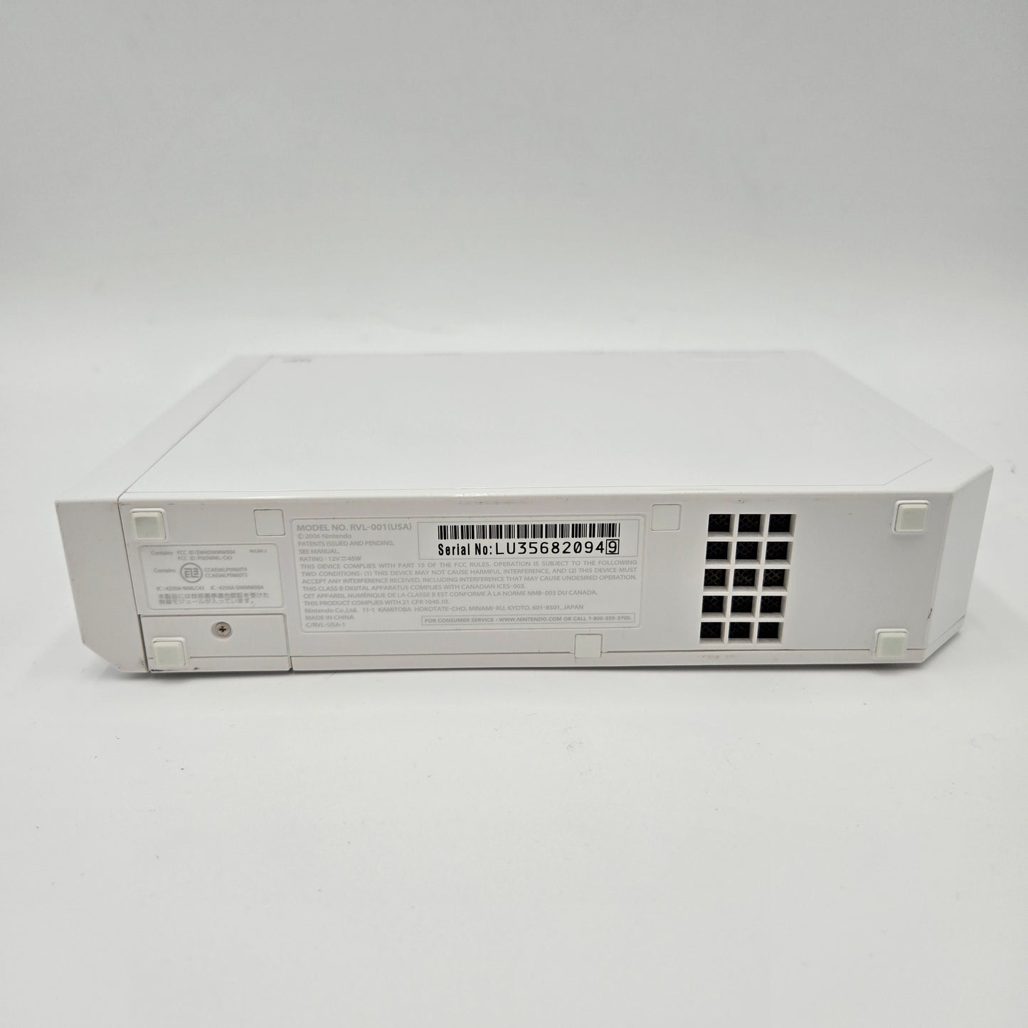 Nintendo Wii Video Game Console RVL-001 White