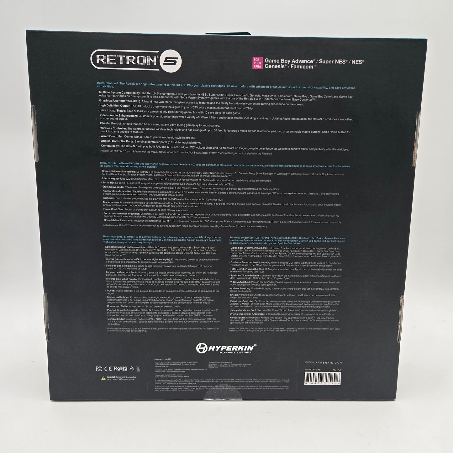 New Hyperkin Retron 5 HD Gaming Console System M01688-HB
