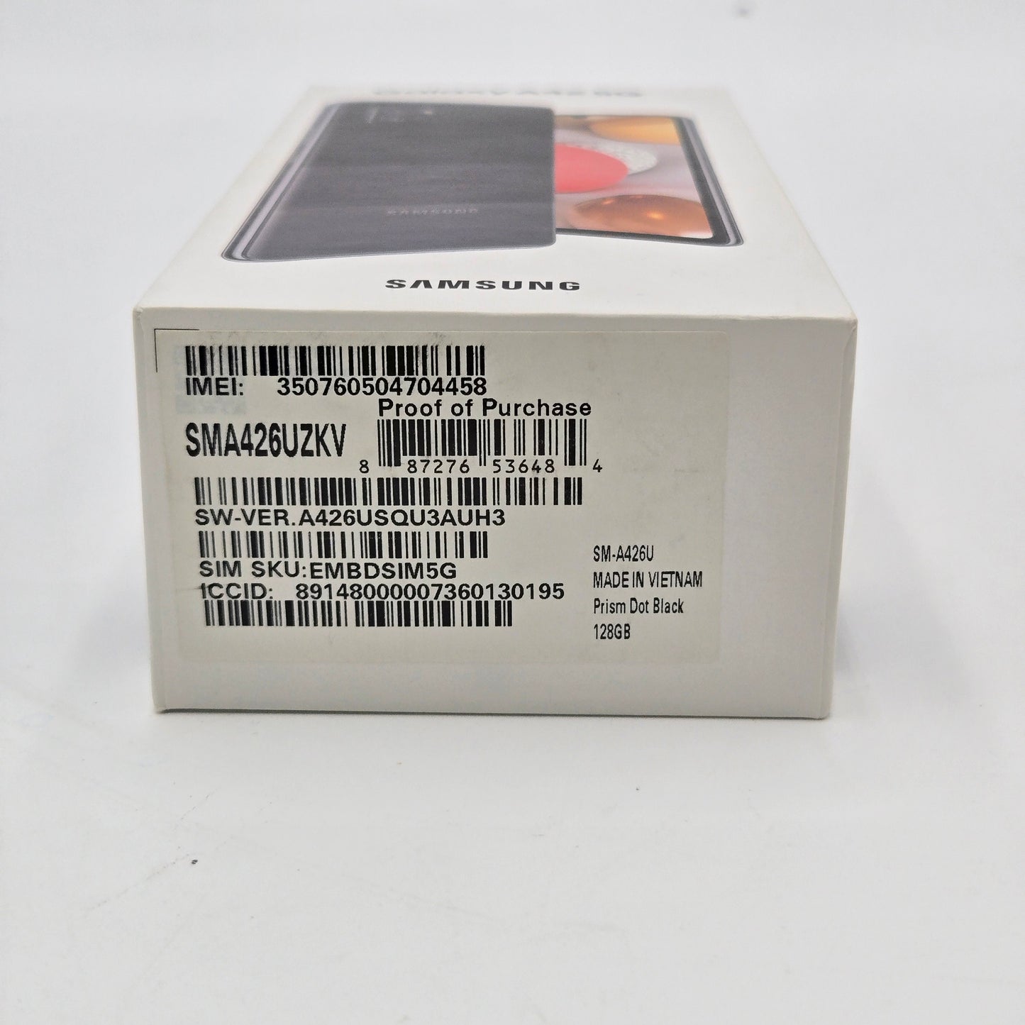 Verizon Samsung Galaxy A42 5G 128GB SMA426U Black