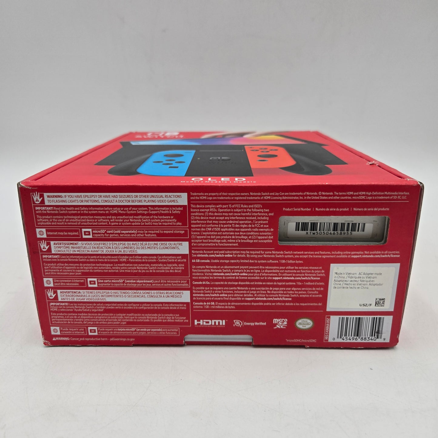 Like Brand New Nintendo Switch OLED Video Game Console HEG-001 Red/Blue