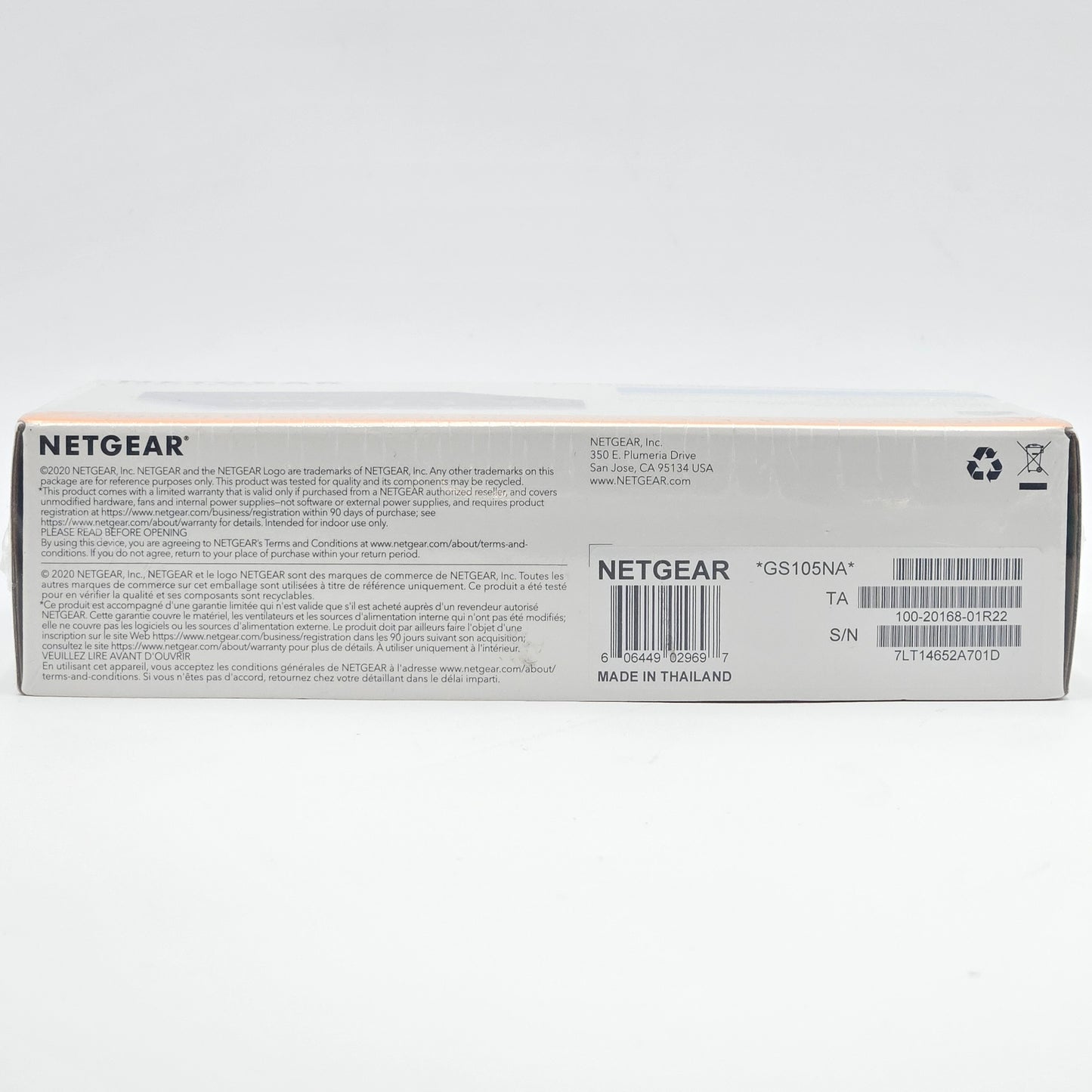 New Netgear ProSAFE 5-Port Gigabit Unmanaged Switch GS105