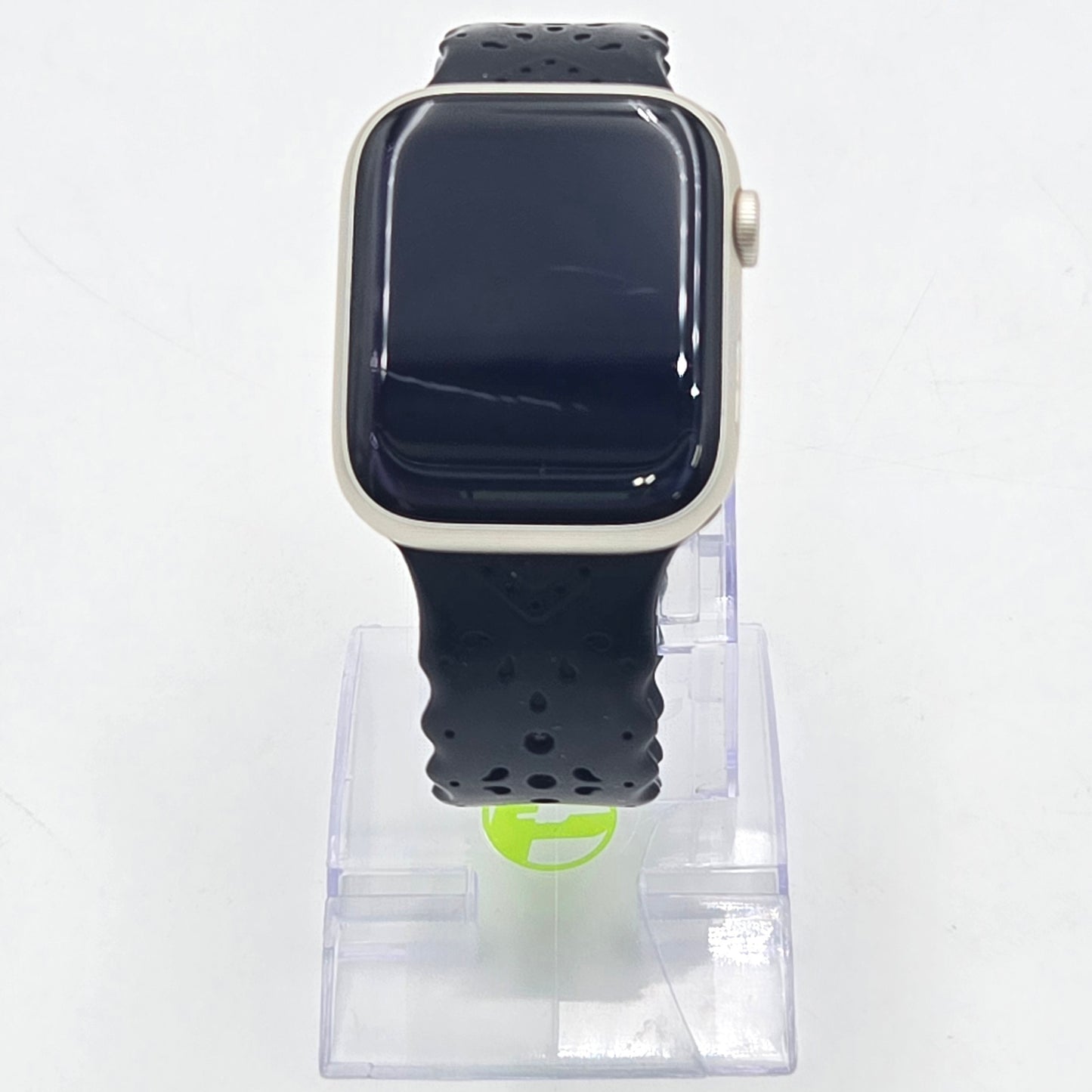 GPS Only Apple Watch Series 7 45MM Natural Aluminum Black Braided Loop MKN63LL/A