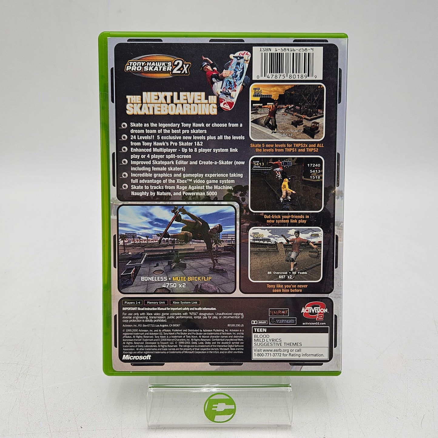 Tony Hawk's Pro Skater 2x (Microsoft Xbox, 2001)