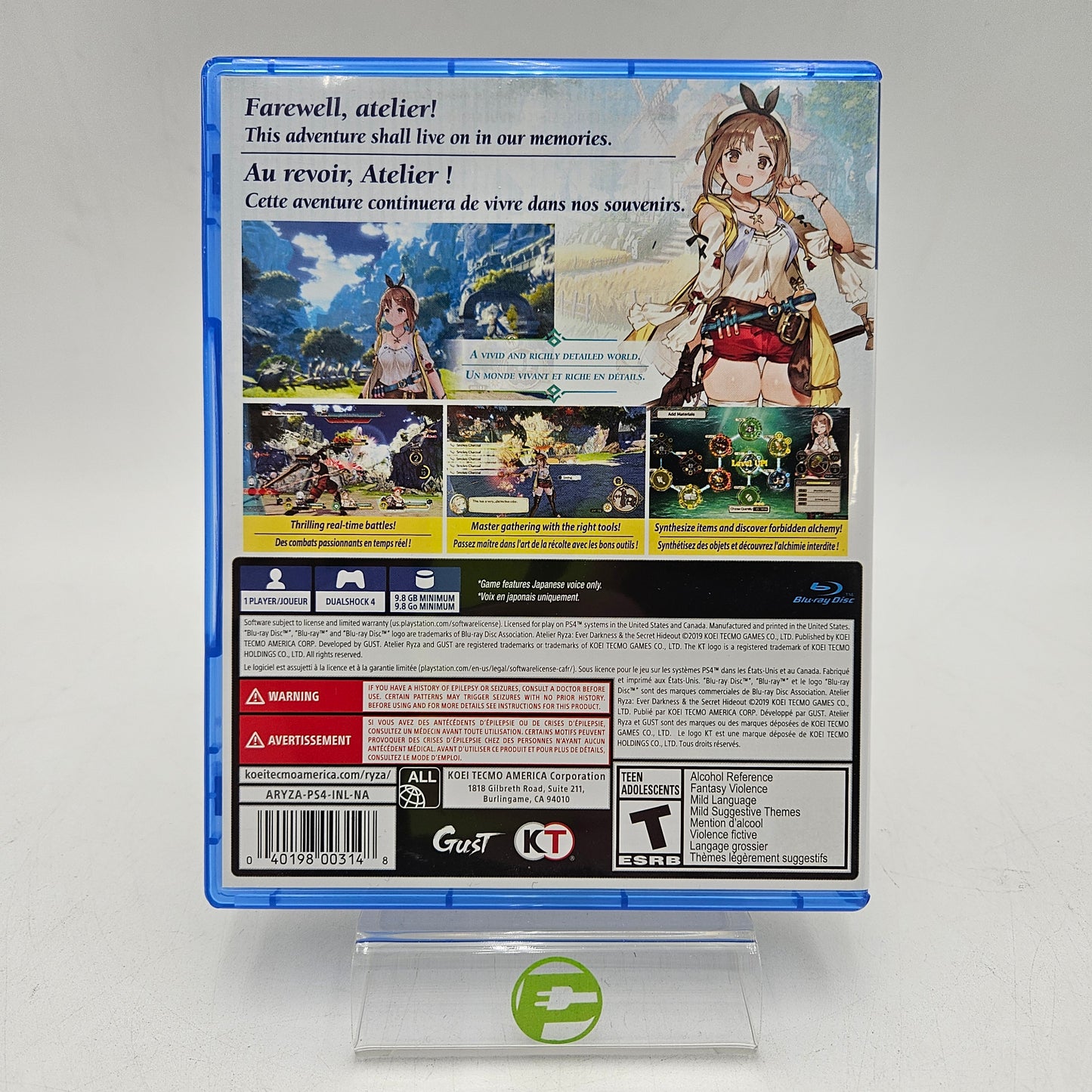 Atelier Ryza: Ever Darkness and the Secret Hideout (Sony PlayStation 4 PS4 2019)