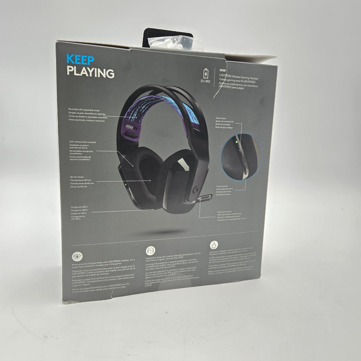 Logitech G535 Lightspeed Wireless Gaming Headset Black