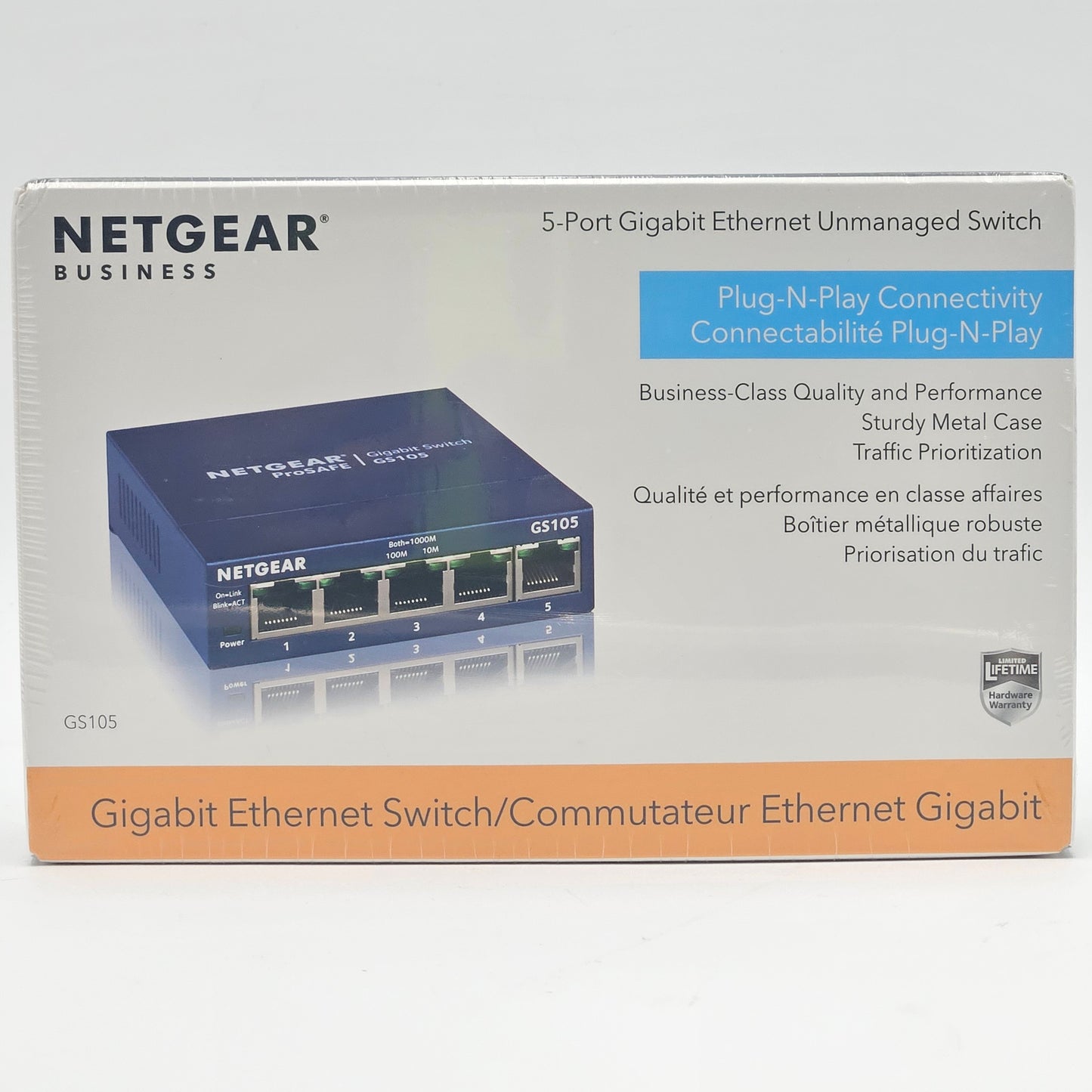 New Netgear ProSAFE 5-Port Gigabit Unmanaged Switch GS105