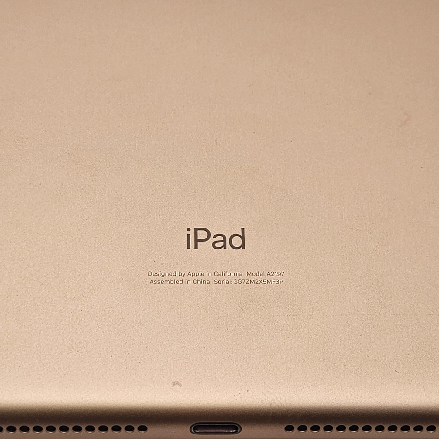 WiFi Only Apple iPad 7th Gen 32GB 14.6 Rose Gold MW762LL/A