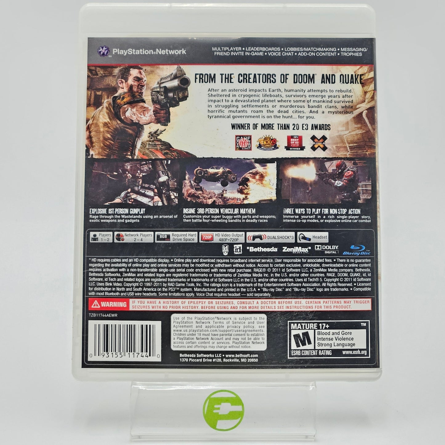 Rage (Sony PlayStation 3 PS3, 2011)