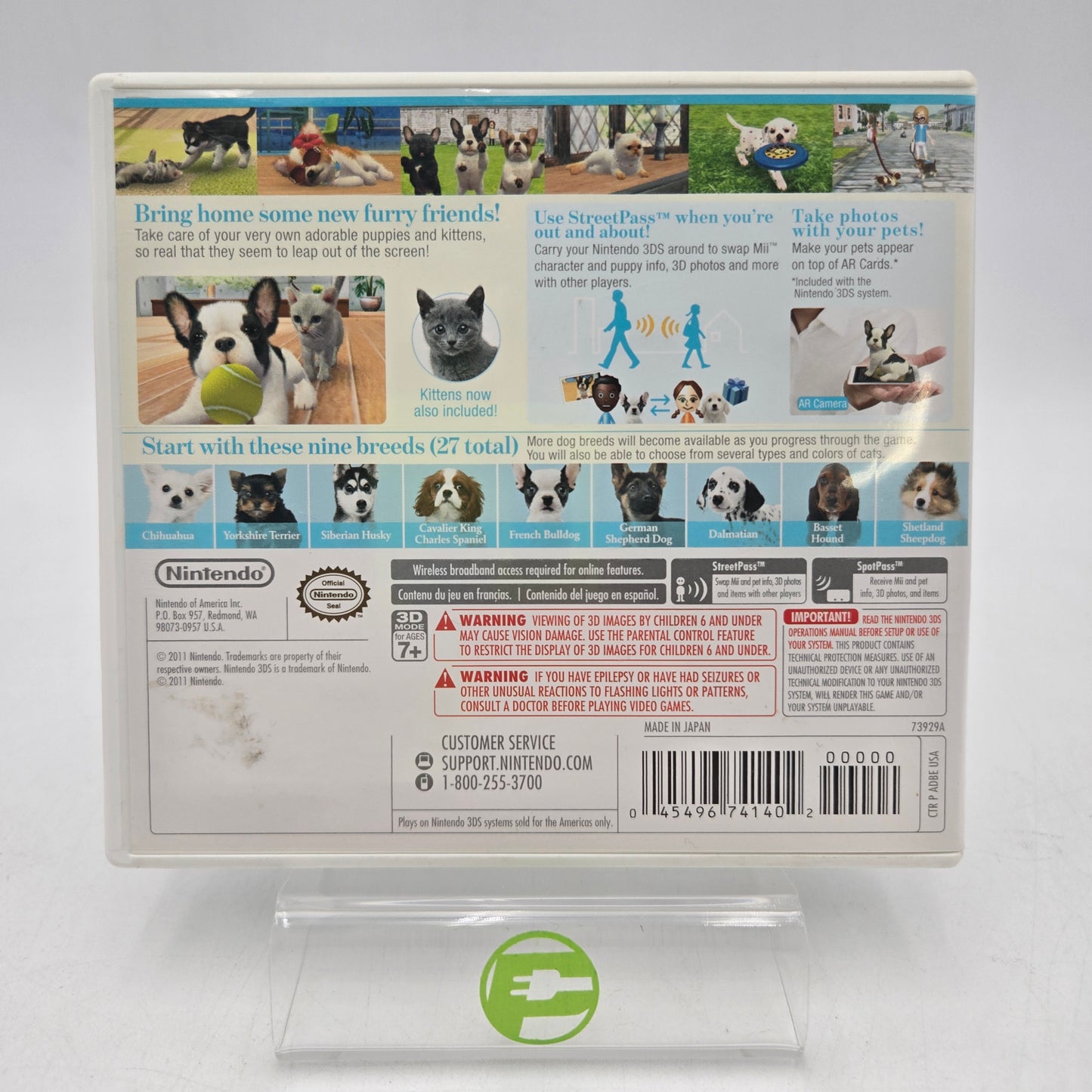 Nintendogs + Cats: French Bulldog & New Friends (Nintendo 3DS, 2011)