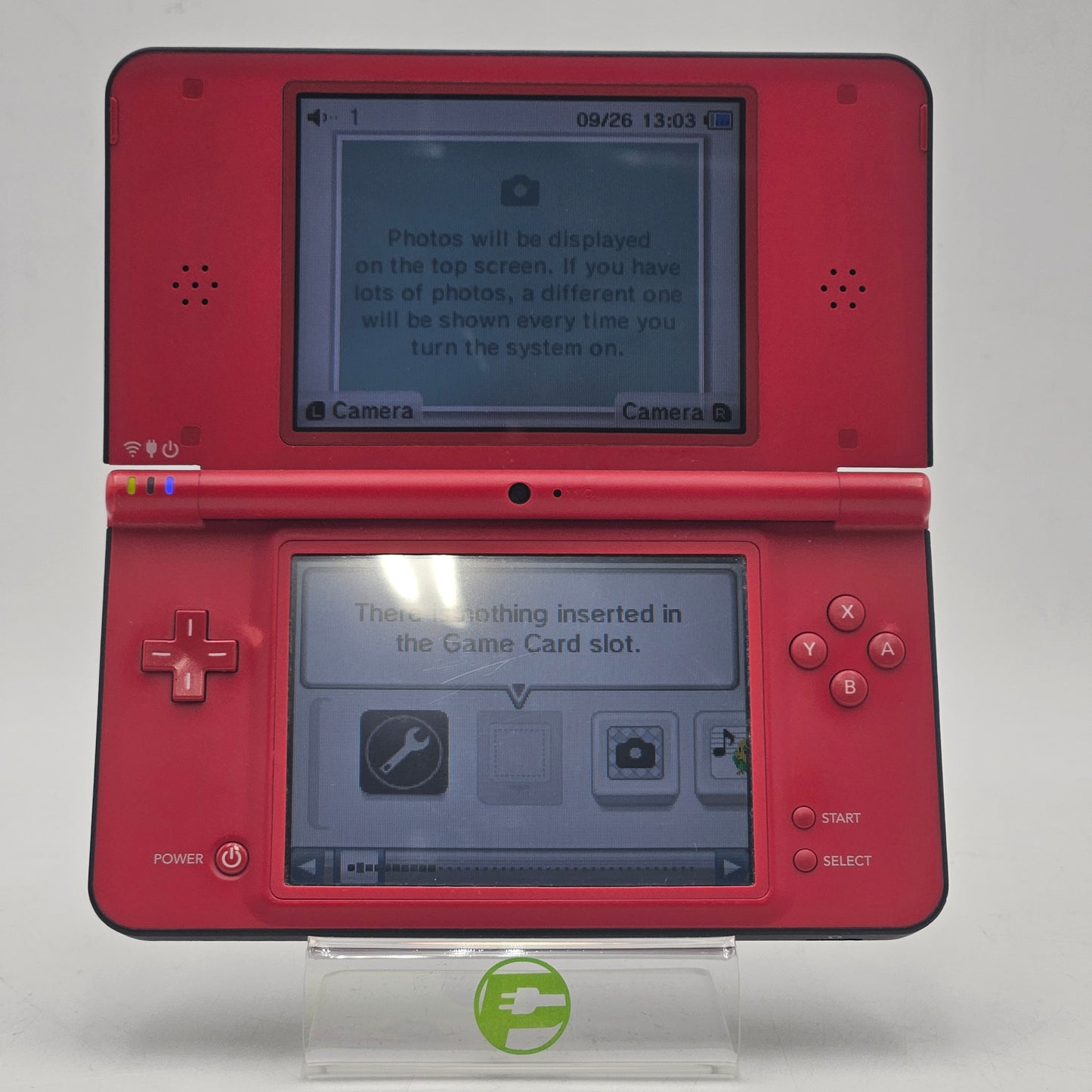 Nintendo DSi XL Handheld Game Console UTL-001 Red Super Mario 25th Anniversary *Loose Charge Port*