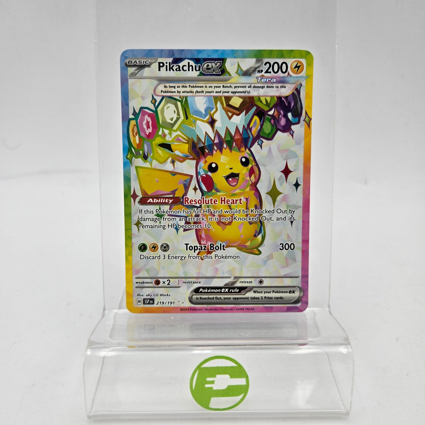 Pokémon TCG Pikachu ex 219/191 SV08 - Surging Sparks Ultra Rare