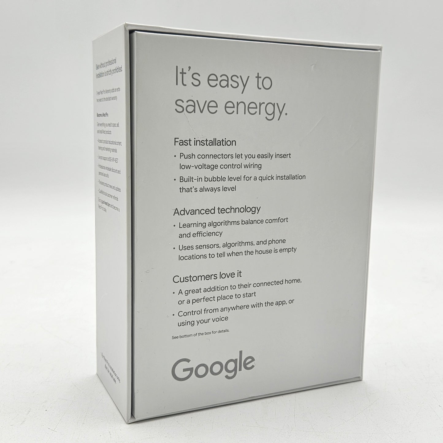 Google Nest Thermostat Smart Thermostat White A0063