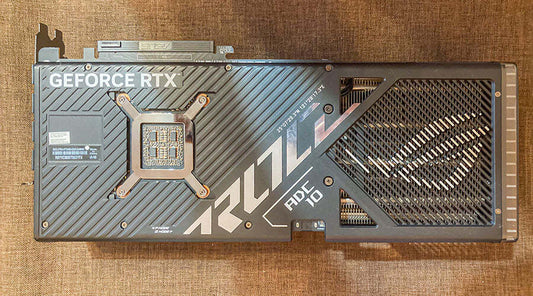 High-end graphics card displayed for resale at PayMore Wake Forest