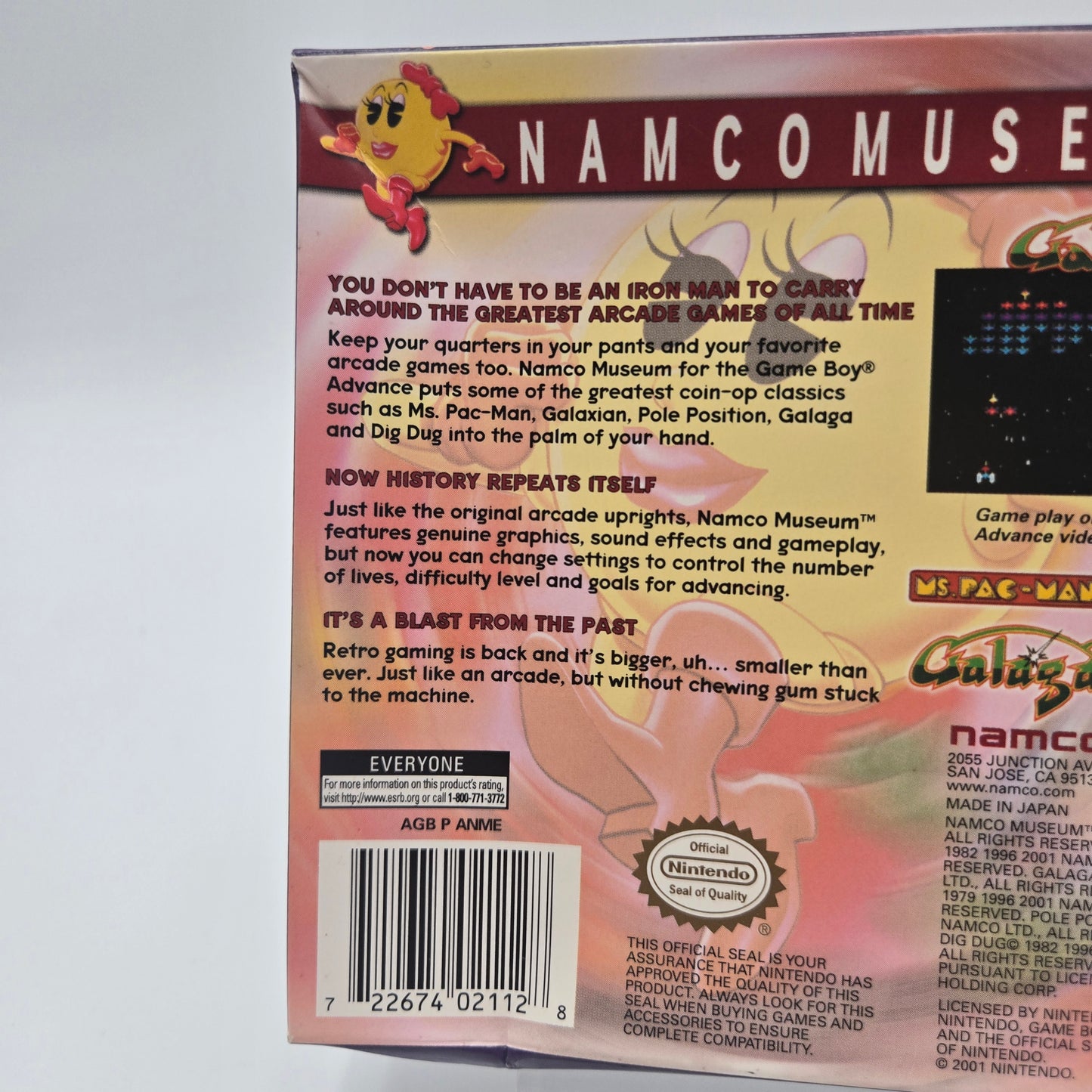 Namco Museum (Nintendo GameBoy Advance, 2001) CIB