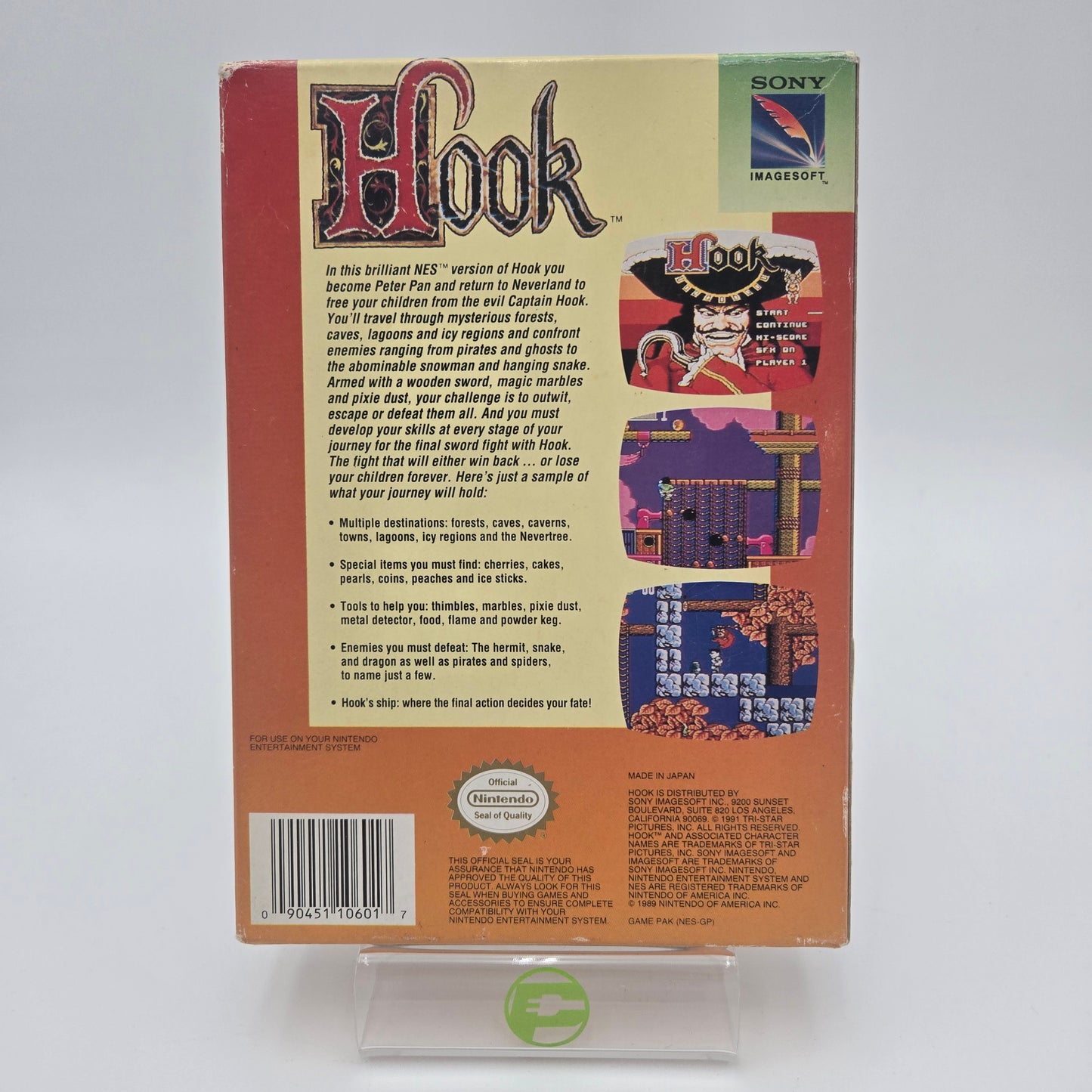 Hook (Nintendo NES, 1992) Box and Inserts