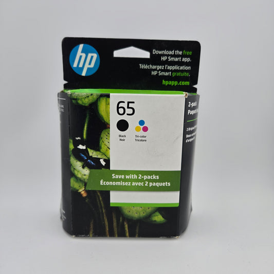 New HP 65 T0A36AN Black/Tri-color Ink Cartridge