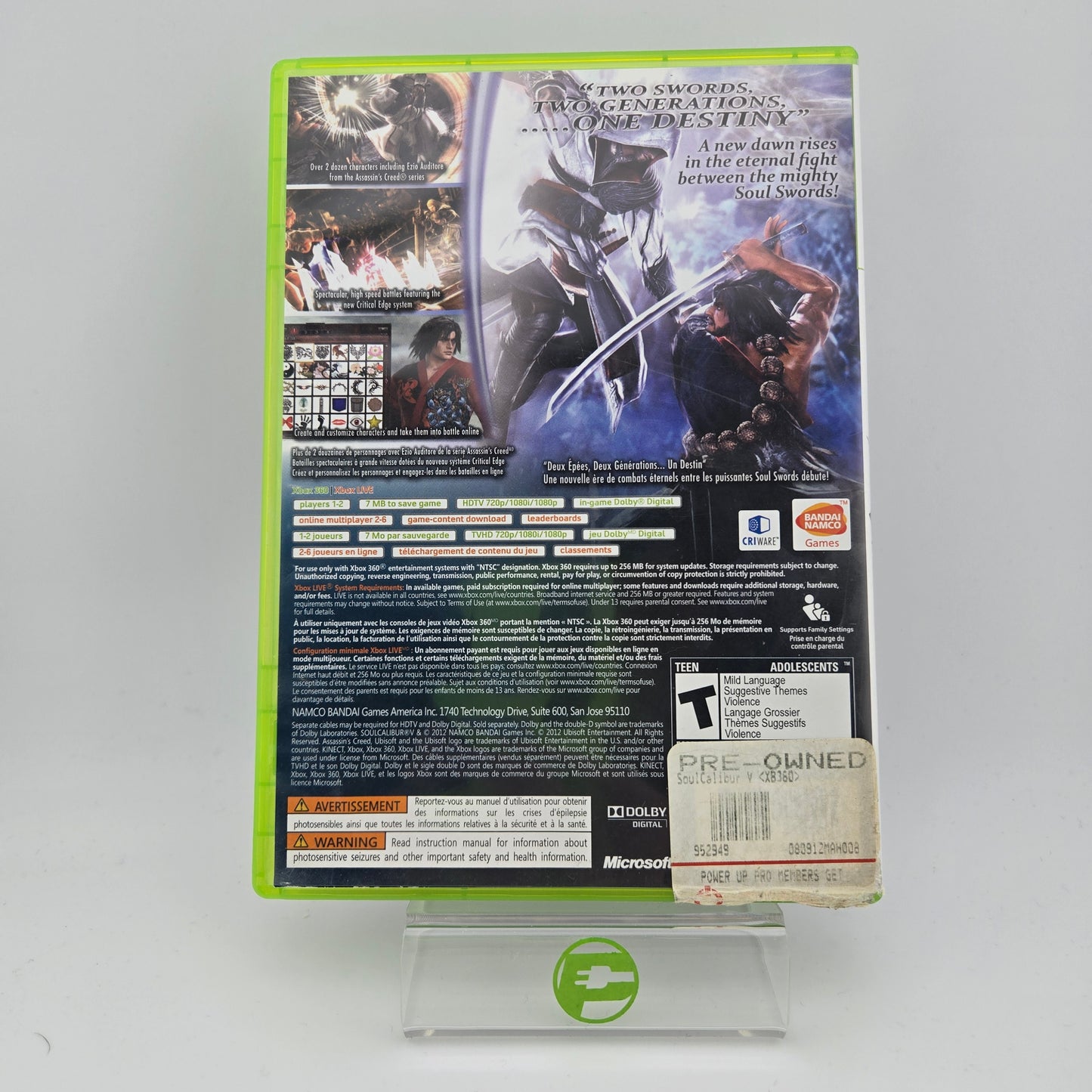 Soul Calibur V  (Microsoft Xbox 360,  2012)