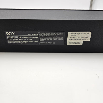 Onn Wireless 2.0 Channel Soundbar Wired Smart Home Speaker Black ONA18SB002