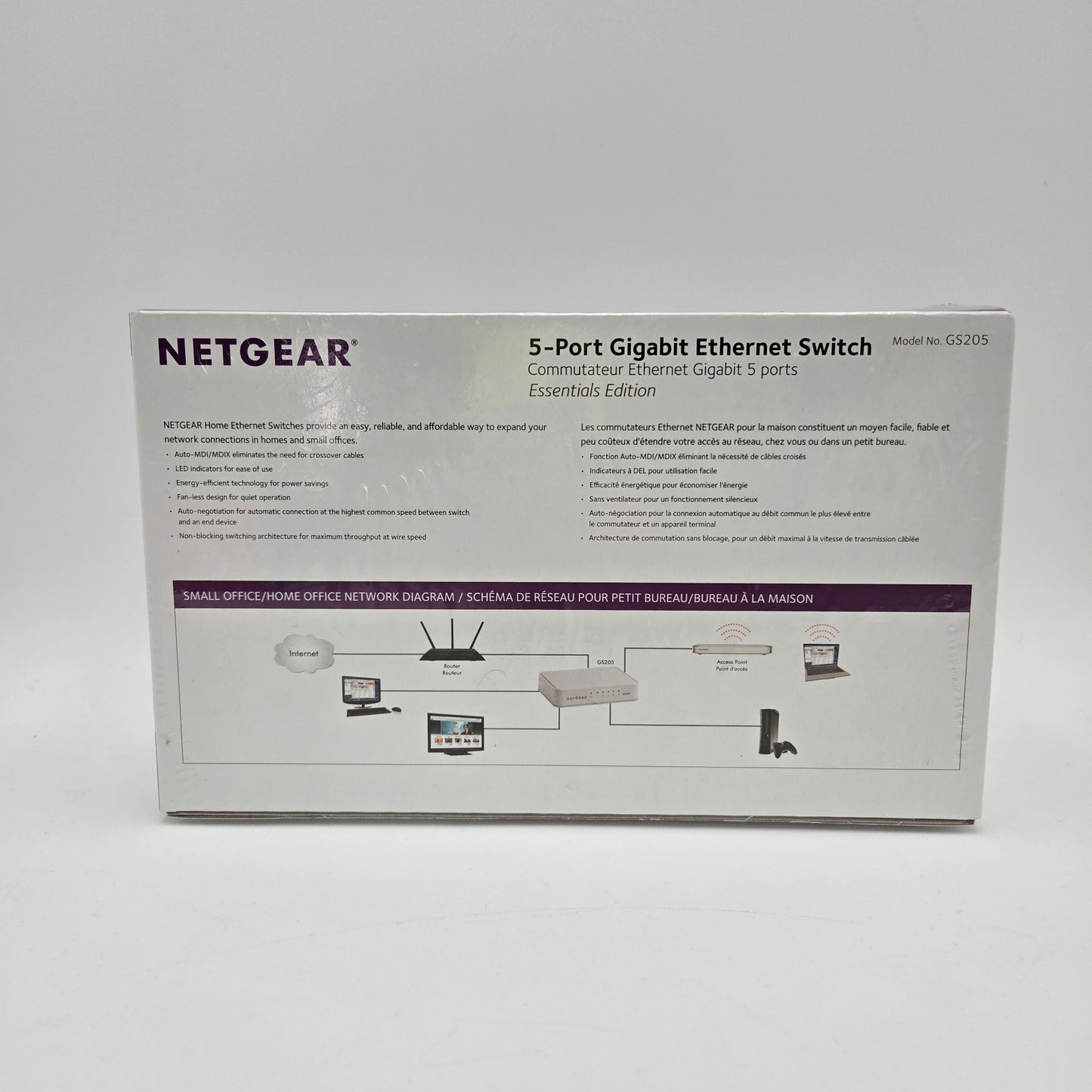 NetGear 5-Port Gigabit Ethernet Switch Ethernet Switch GS205