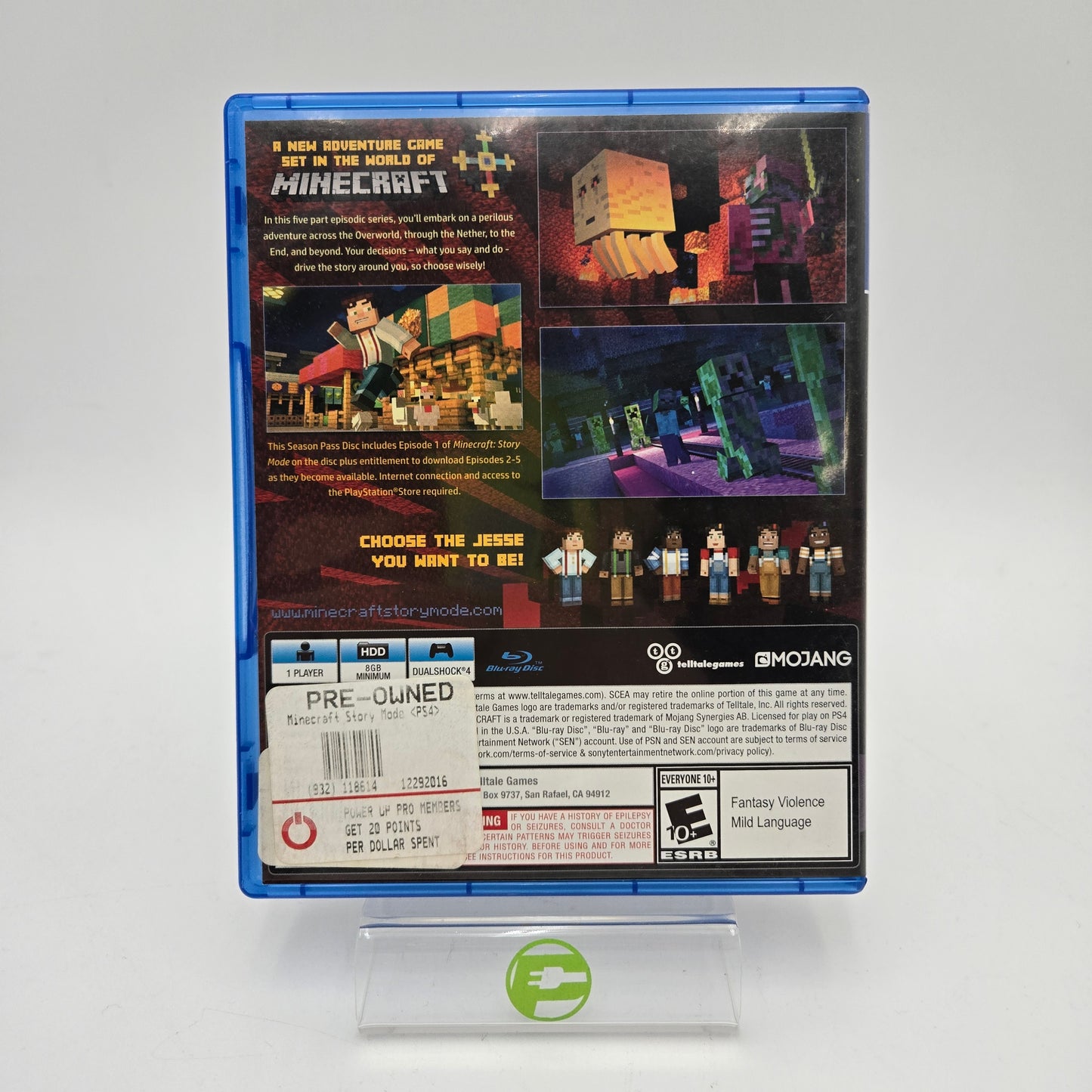 Minecraft: Story Mode Season Pass (Sony PlayStation 4 PS4, 2015)