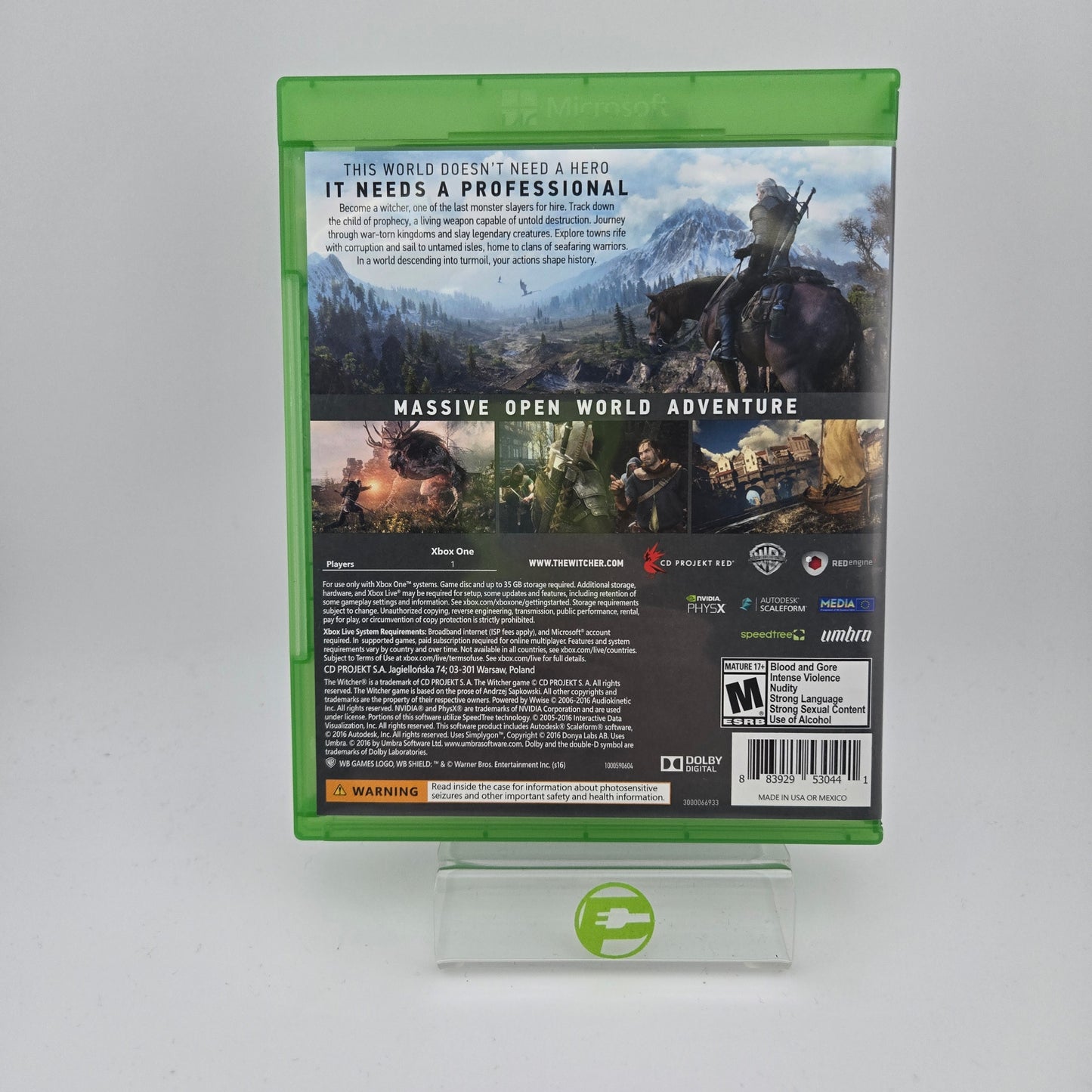 Witcher 3: Wild Hunt (Microsoft Xbox One, 2015)