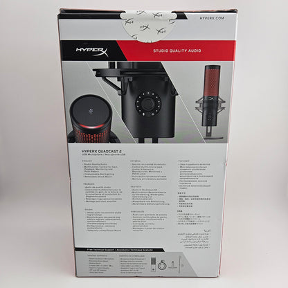 New HyperX Quadcast 2 20 Hz - 20 kHz USB Condenser Gaming Microphone 92642697