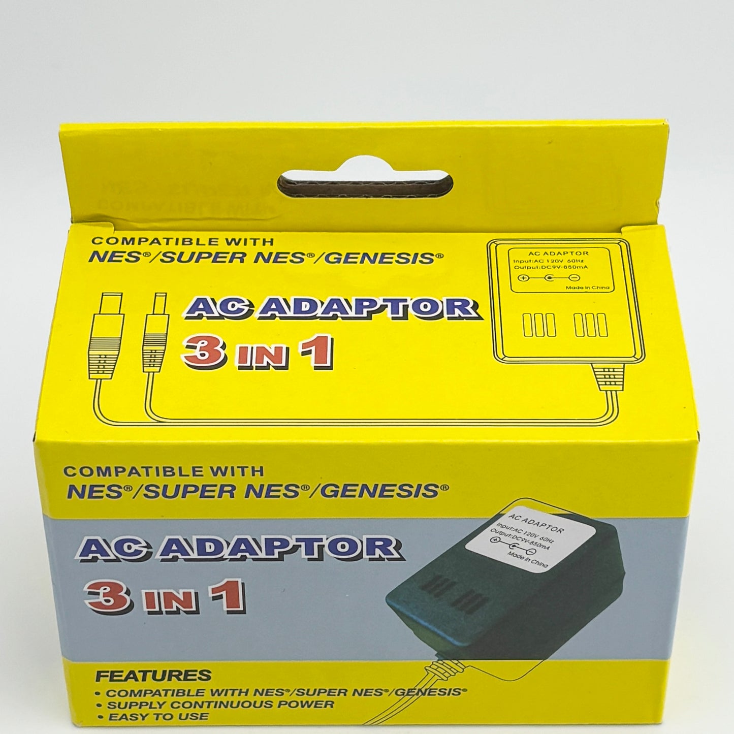 NEW 3 IN 1 POWER SUPPLY AC ADAPTOR NES/SUPER NES/GENESIS