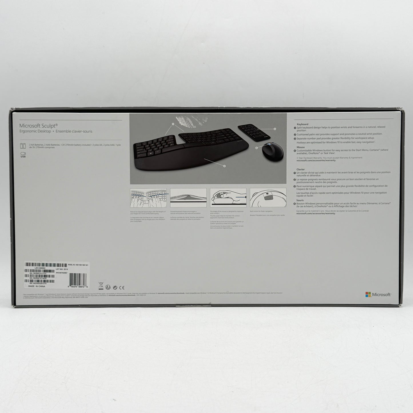 Microsoft Sculpt Ergonomic Desktop Mouse and Keyboard L5V-00001