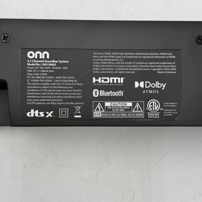 Onn 2.1 Channel Soundbar System Soundbar and Subwoofer 100130683