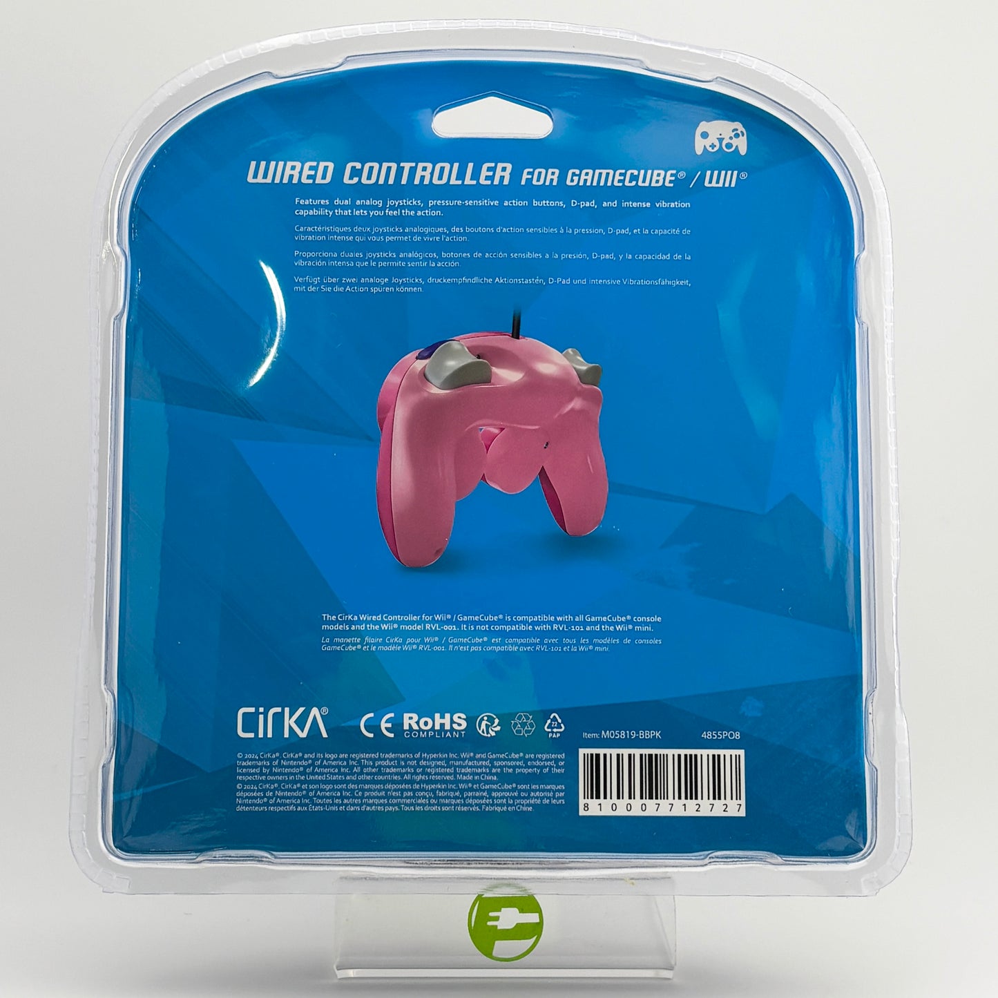 New Cirka Game Cube/Wii Controller M05819-BBPK Pink
