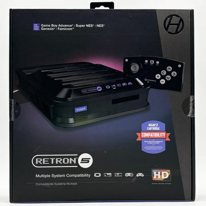 New Hyperkin Retron 5 Black HD Gaming Console System M01688-BK