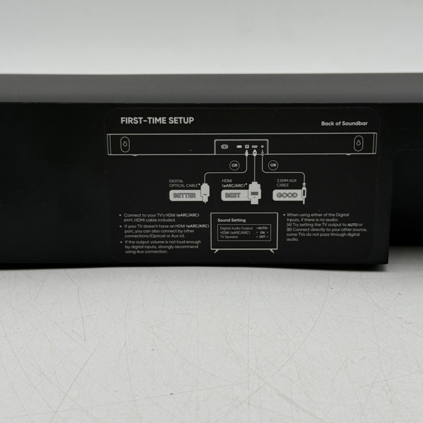 Onn 2.1 Channel Soundbar System Soundbar and Subwoofer 100130683