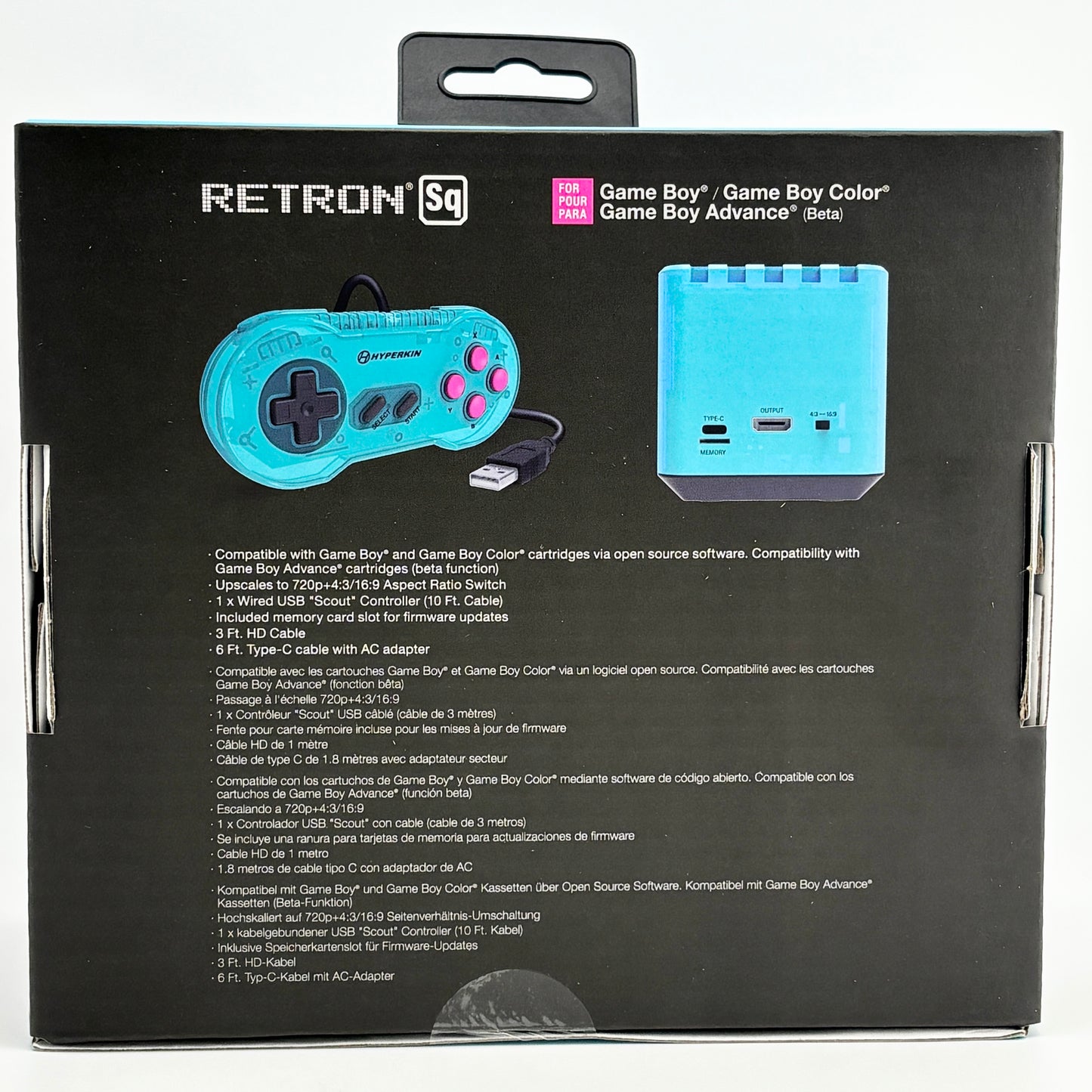 New Hyperkin RETRON Sq Gaming Console Game Boy/Game Boy Color/ Game Boy Advance