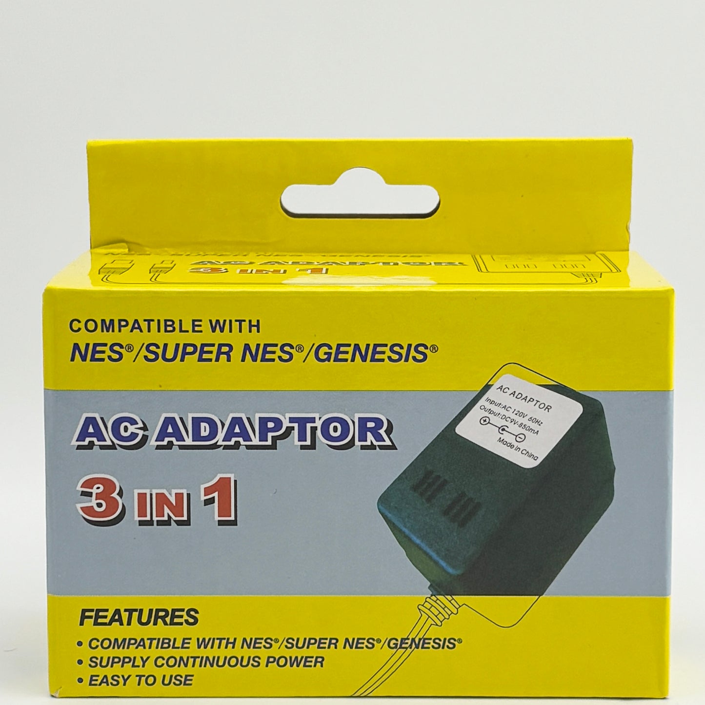 NEW 3 IN 1 POWER SUPPLY AC ADAPTOR NES/SUPER NES/GENESIS