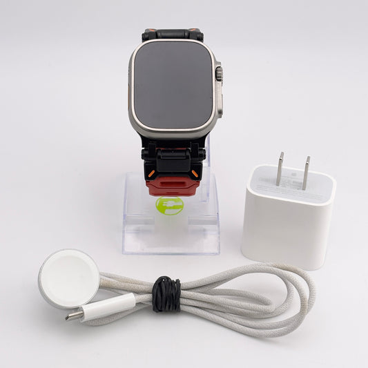 Unlocked Apple Watch Ultra 2 49MM Natural Titanium Red Sport Band MX4F3LW/A