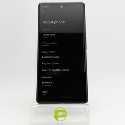 T-Mobile Google Pixel 6 128GB Stormy Black GA02900-US