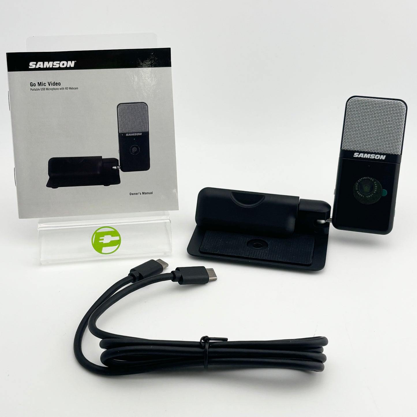 Samson Go Mic Video Portable Multi-Pattern USB Microphone with HD Webcam Black