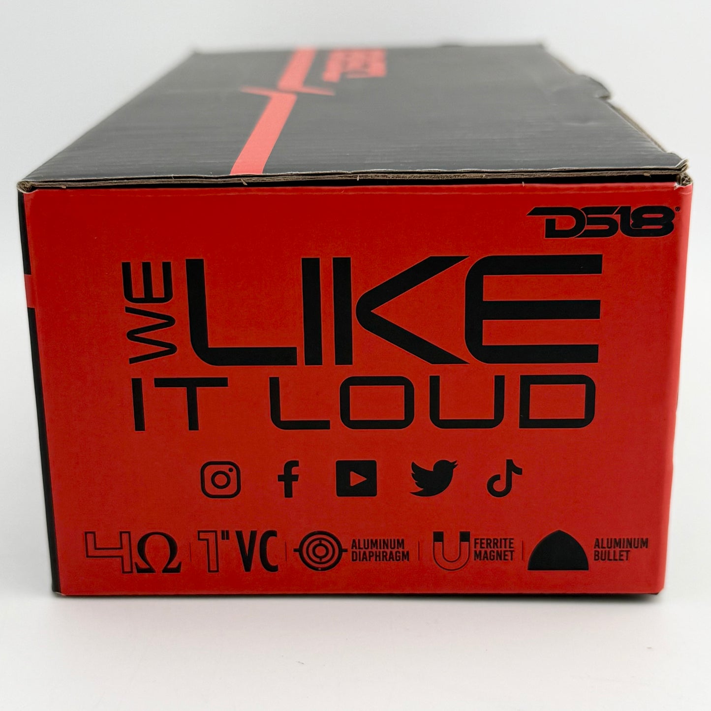 New DS18 Pro-TWX2 Max 4-Ohms Car Audio Aluminum Super Bullet Tweeters Black