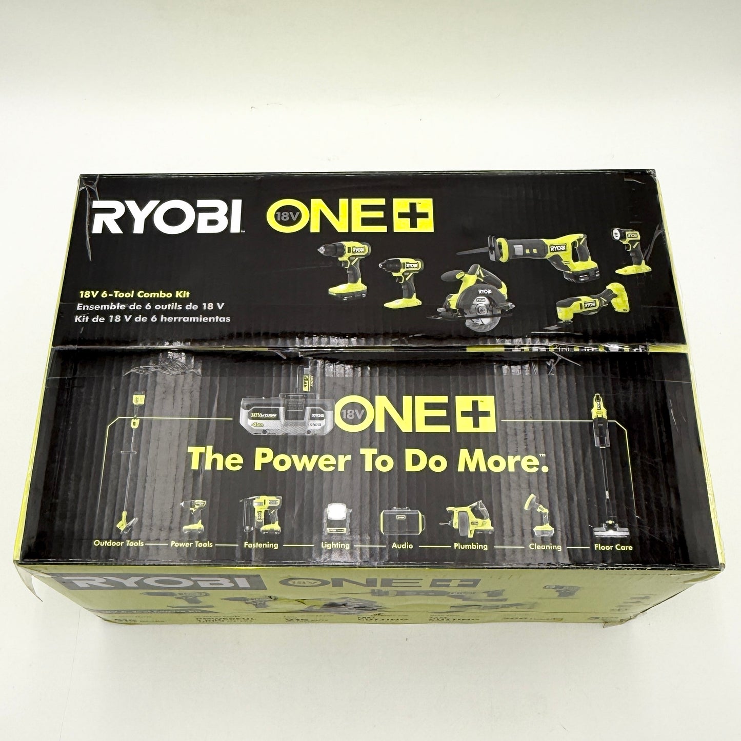 New RYOBI 18V One+Cordless 6-Tool Combo Kit w/ 1.5 Ah Battery 4.0 Ah Battery And Charger