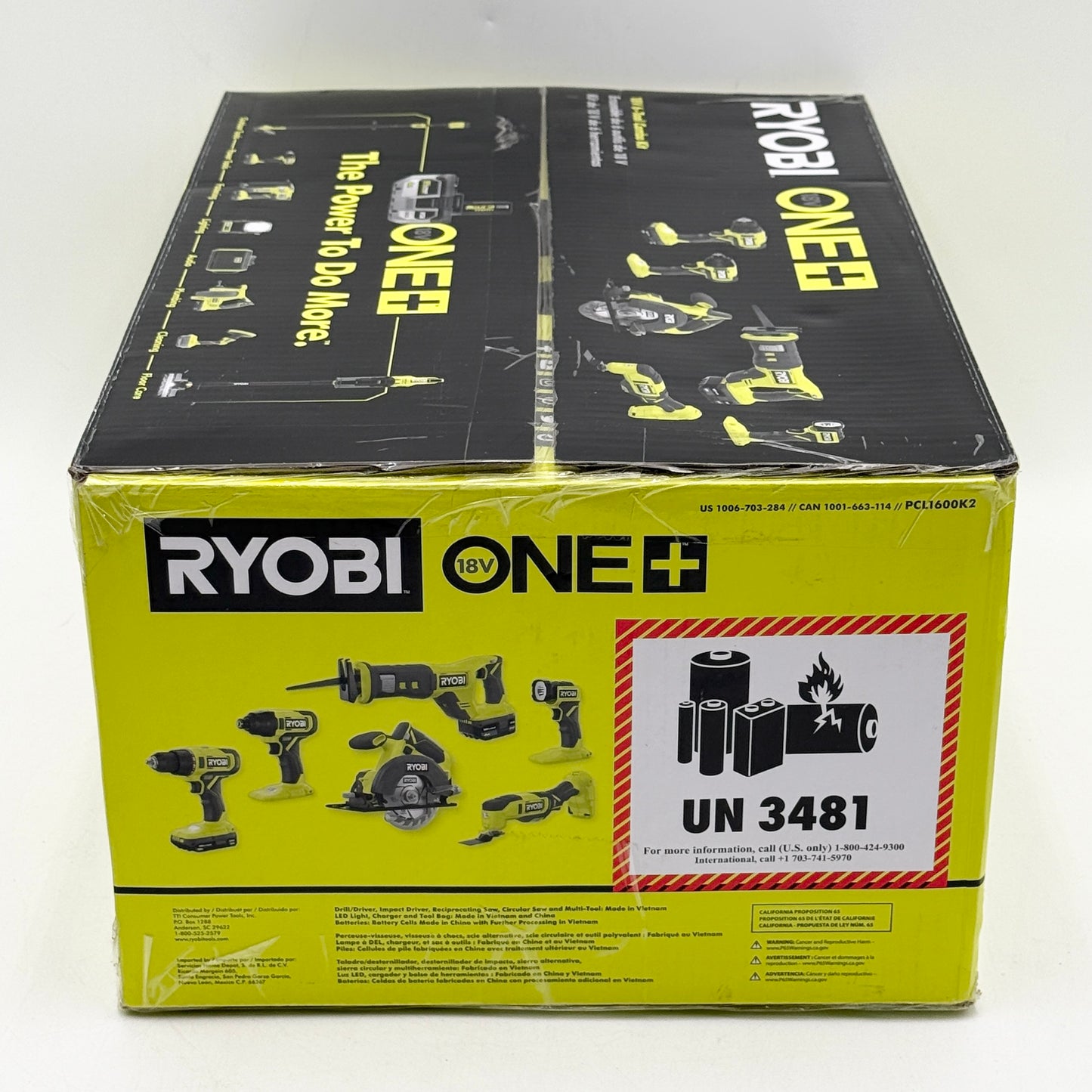 New RYOBI 18V One+Cordless 6-Tool Combo Kit w/ 1.5 Ah Battery 4.0 Ah Battery And Charger