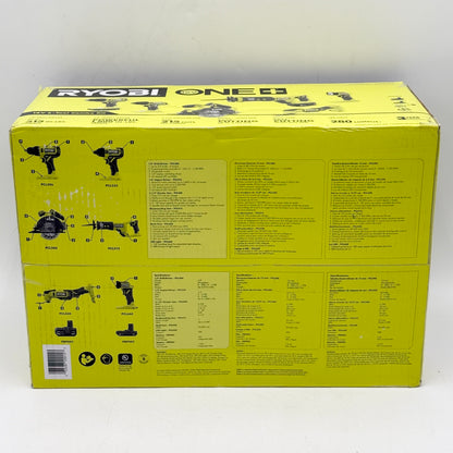 New RYOBI 18V One+Cordless 6-Tool Combo Kit w/ 1.5 Ah Battery 4.0 Ah Battery And Charger