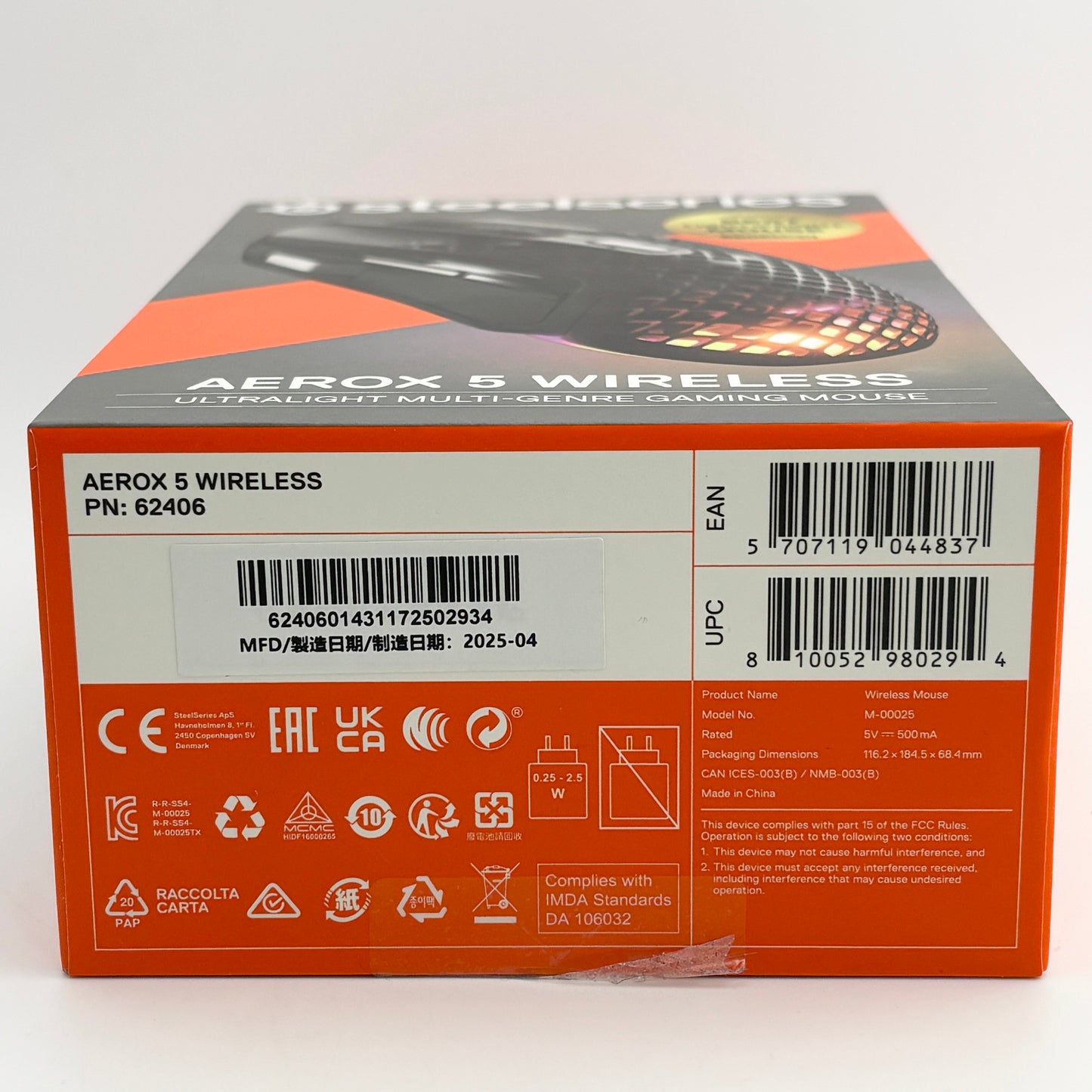 SteelSeries Aerox 5 Wireless RGB Optical Gaming Mouse 62406