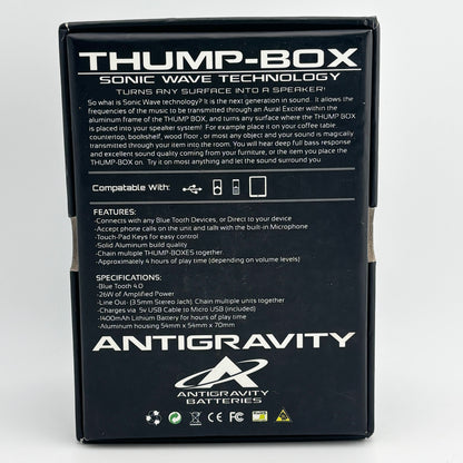 Thump-BoX Bluetooth Speaker with Sonic Wave Technology Black AG-TB-01