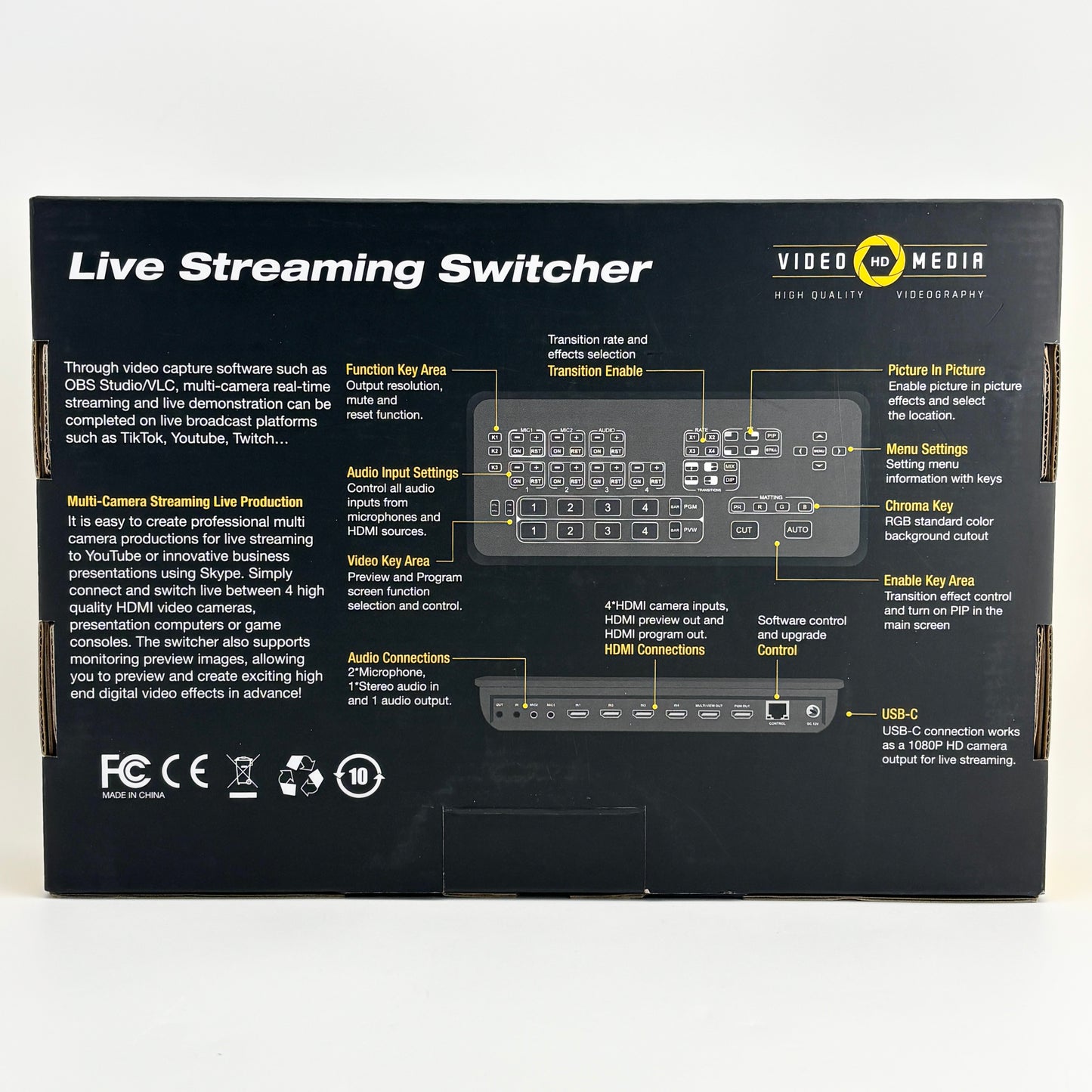 Osetub Video Mixer Live Streaming Switcher B0BZGK2CFK