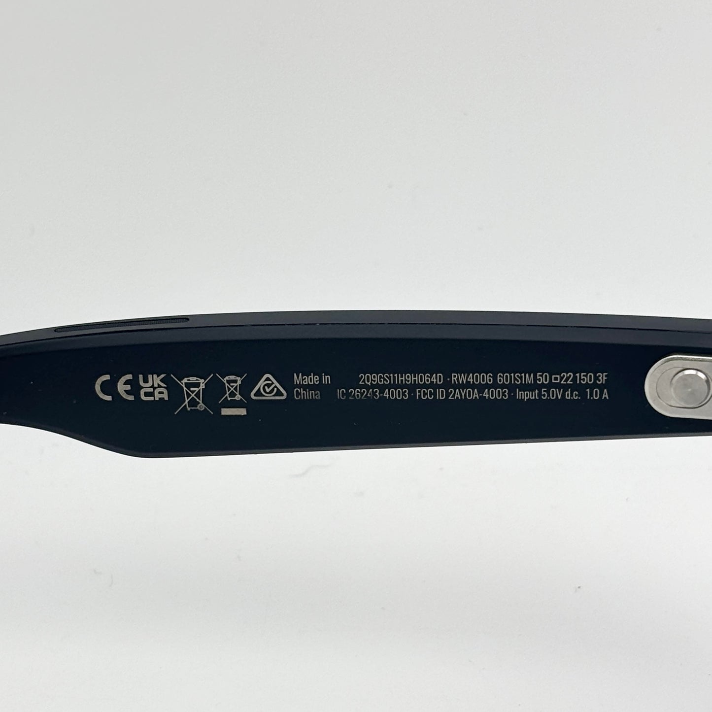 Ray-Ban Meta Wayfarer AI Smart Glasses Matte Black with clear lenses